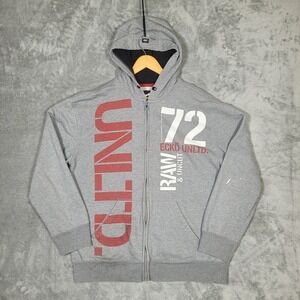 Vintage Ecko Unltd Hoodie Sweatshirt Mens XL Gray Full Zip Extra Large Y2K